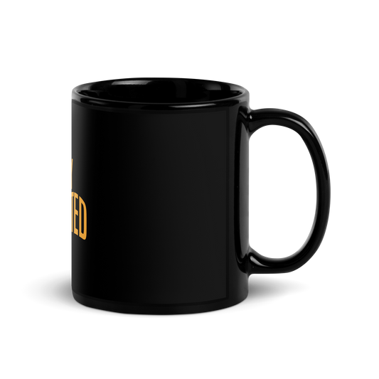 Full Crate Black Mug Orange
